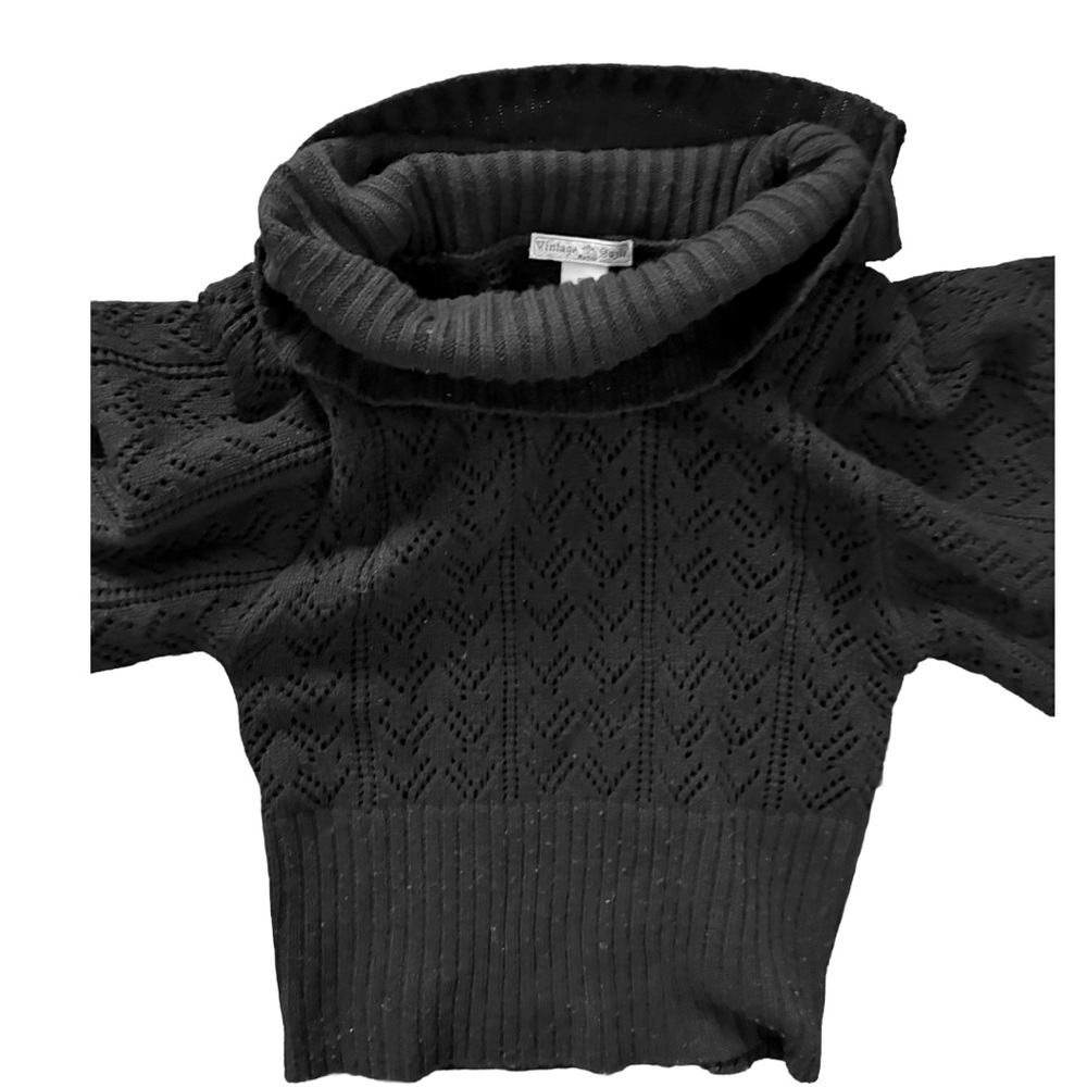 Vintage Suzie Black Cowl Neck Sweater